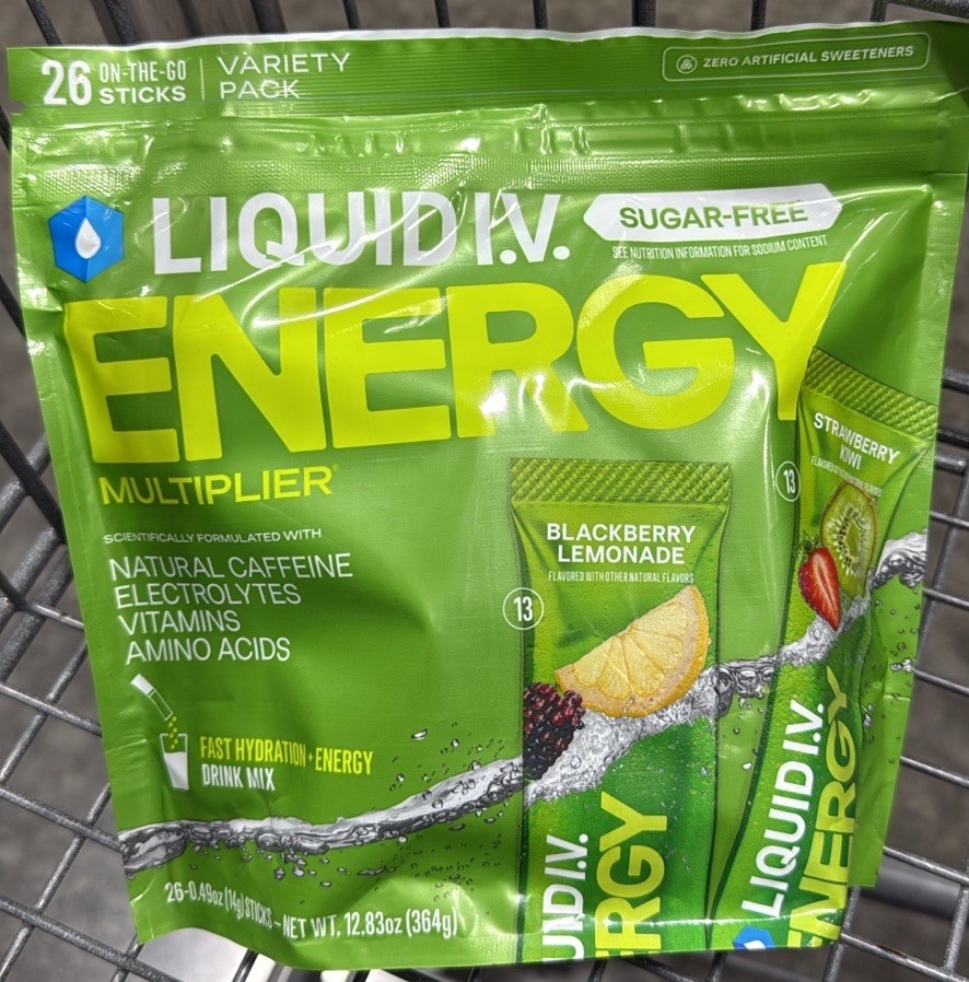 Liquid I.V. Sugar-Free Energy Multiplier Mix 26 Sticks 12.83 oz Variety
