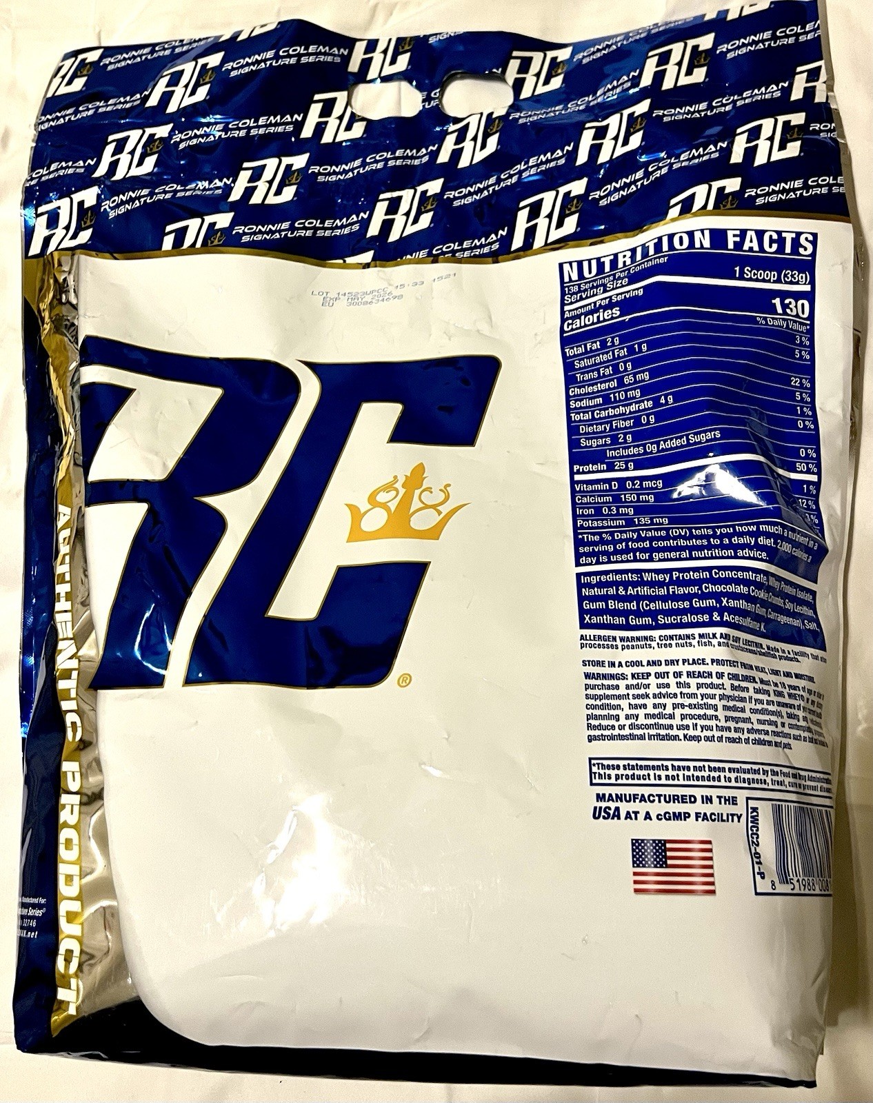 Ronnie Coleman Signature Series Premium Protein 10lb Cookies And Cream NEW