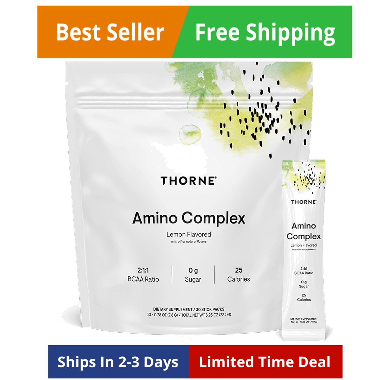 Amino Complex – Clinically-Validated EAA and BCAA Powder for Pre or Post-Work…