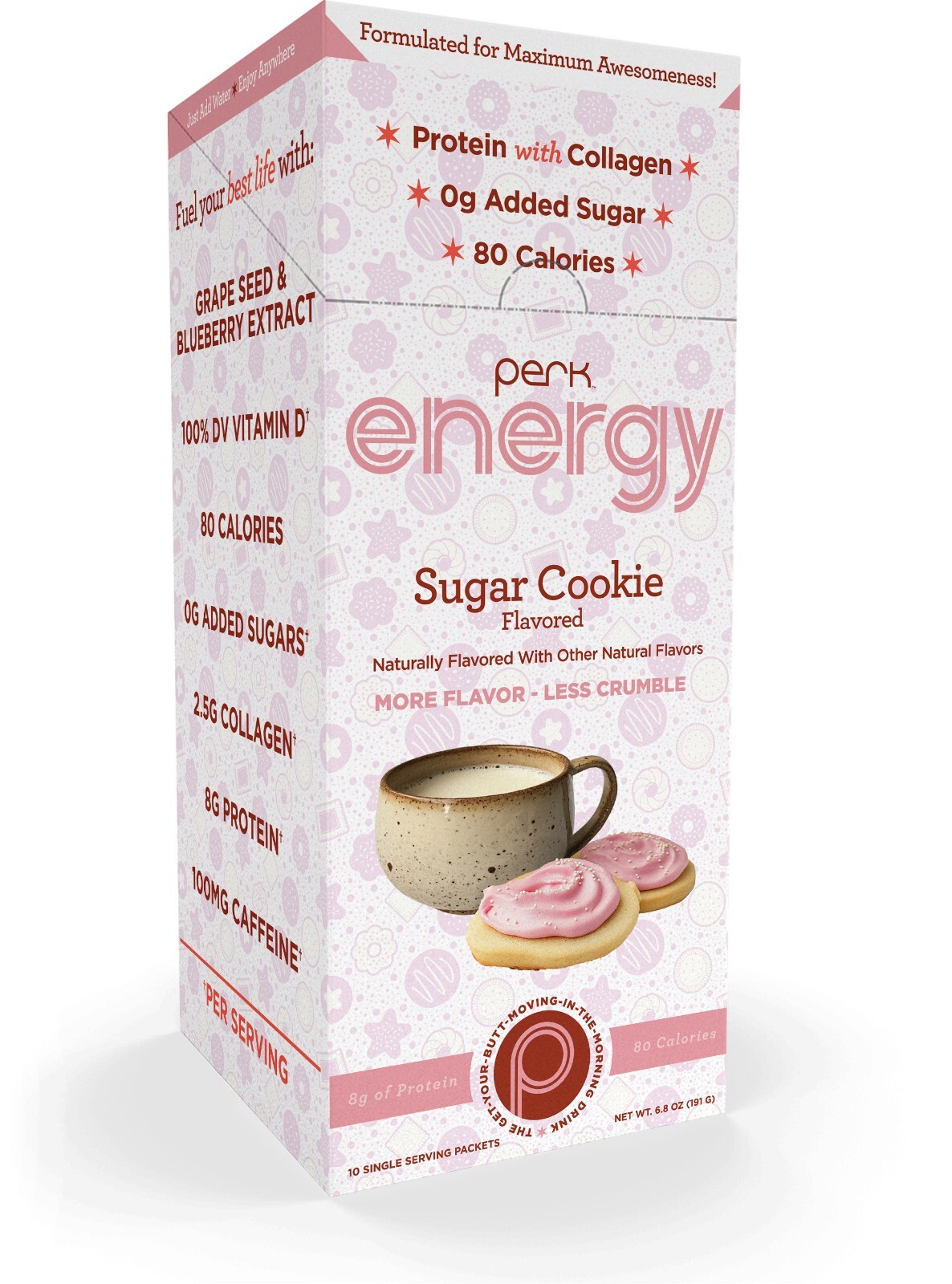 Perk Energy Sugar Cookie Flavored Drink Powder (10 Servings)