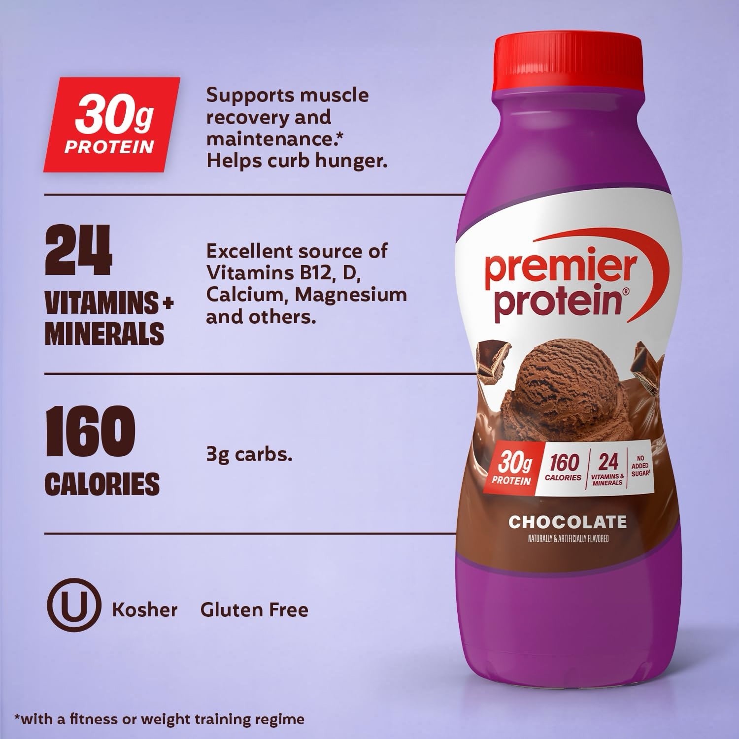 Premier Protein Shake, Chocolate 🍫 30g Protein, 11.5 Fl Oz, 12 Ct