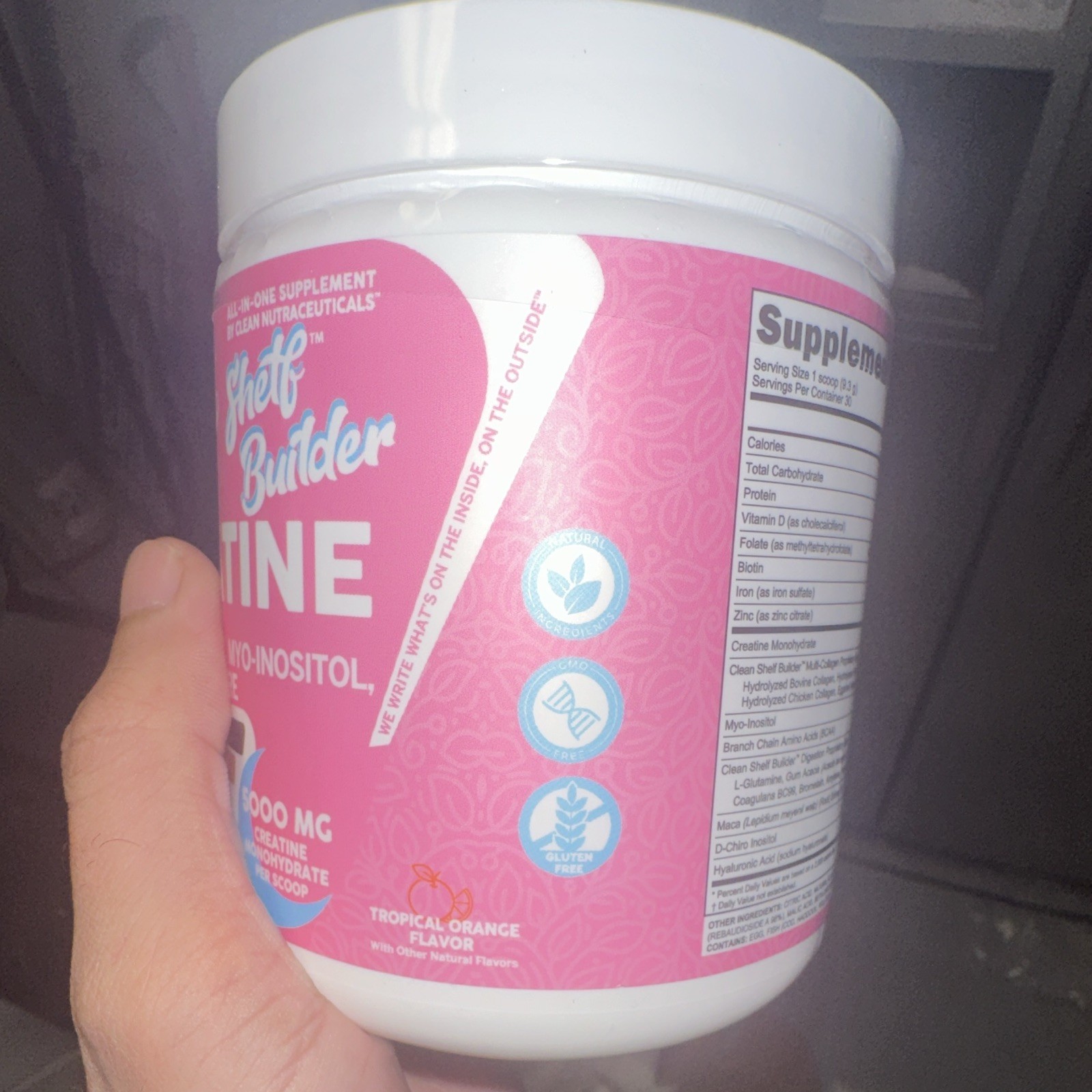Clean Nutra Women’s Creatine Monohydrate Powder 5000mg Tropical Orange 9.84oz