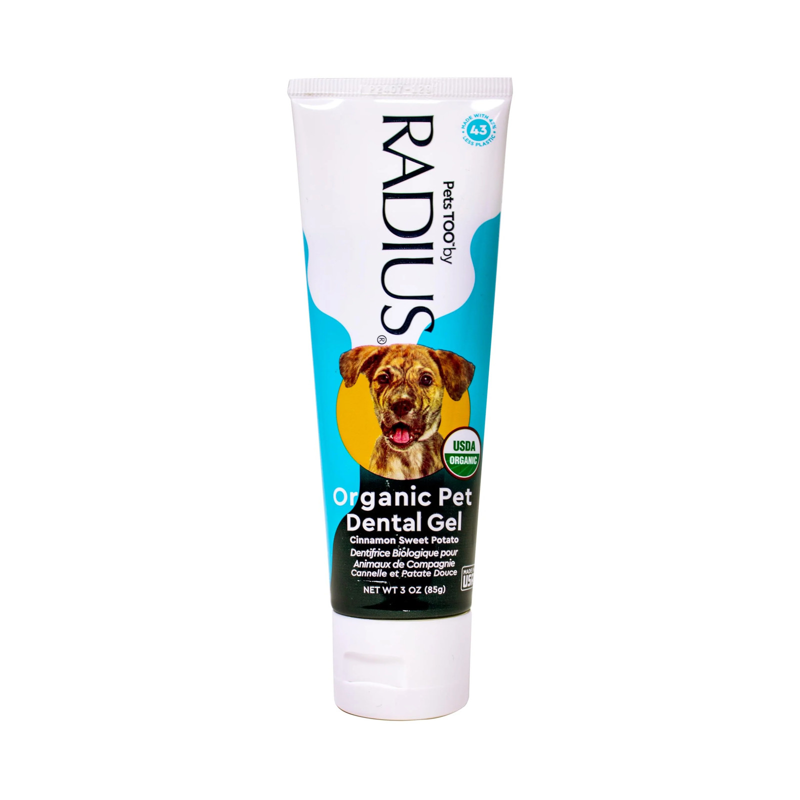 RADIUS USDA Organic Canine Toothpaste, Sweet Potato Cinnamon Flavor, 3 Ounce