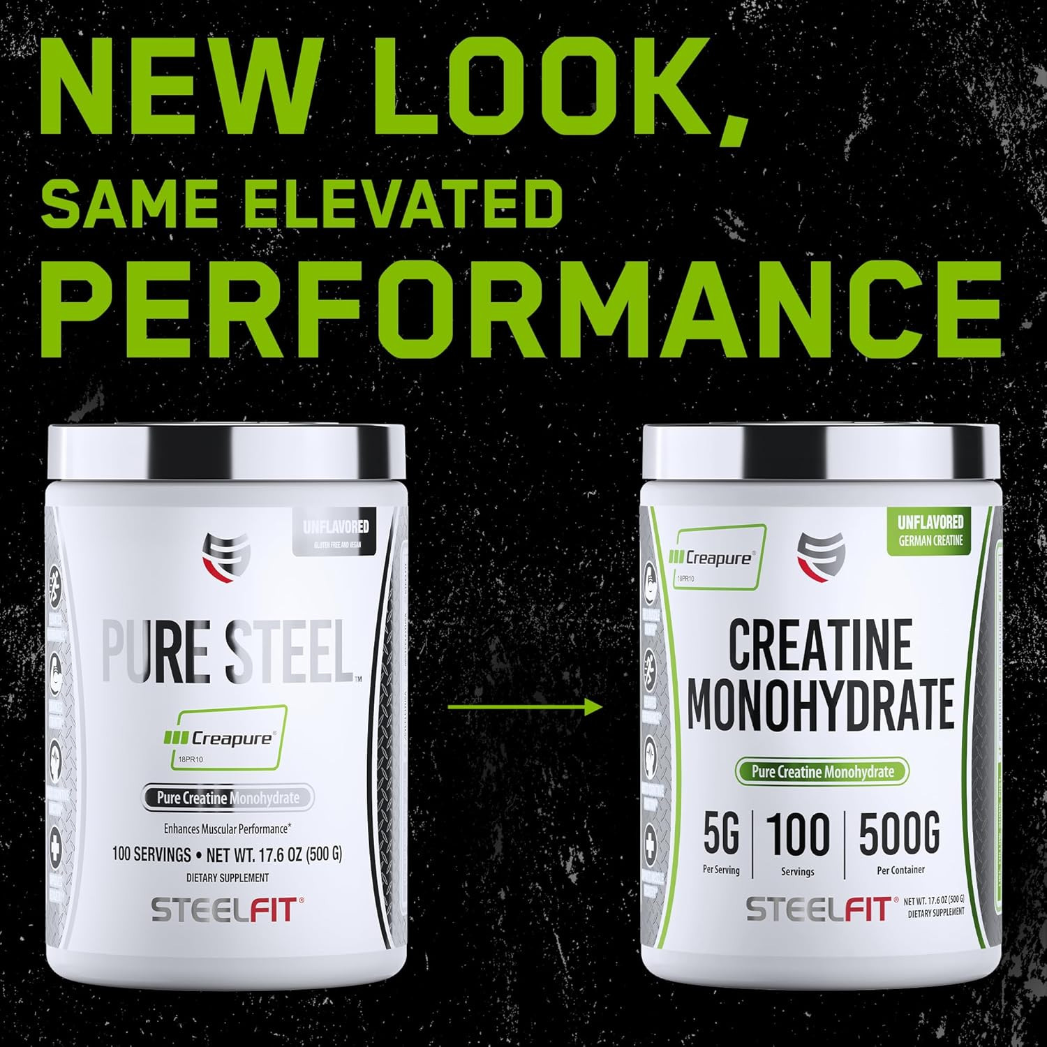 Steelfit Creapure Creatine Monohydrate Powder, Unflavored – German Micronized Cr