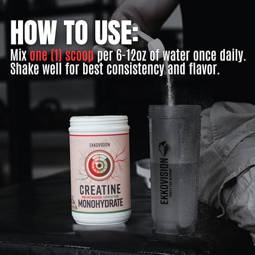 Ekkovision Creatine Monohydrate Powder, Micronized, Cherry Limeade, Pre Workout