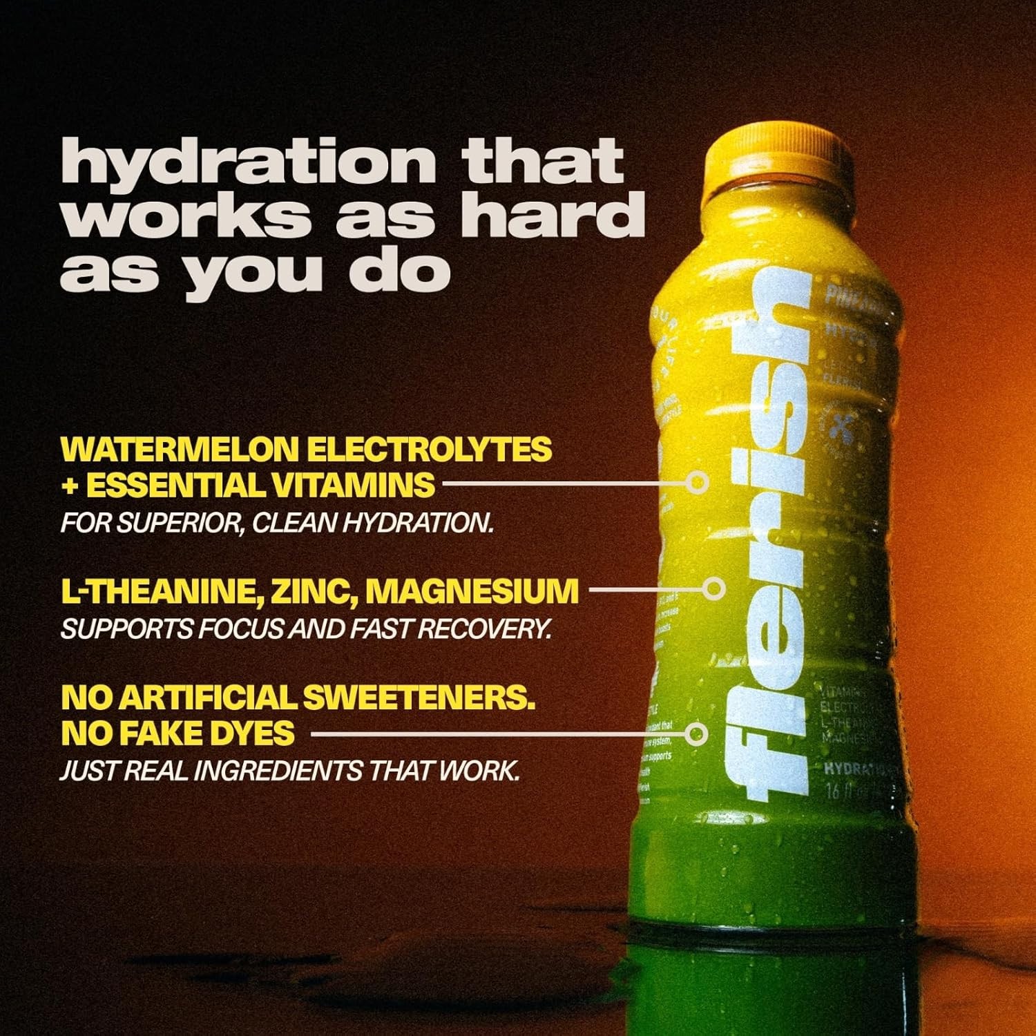 FLERISH Enhanced Hydration Drink | Watermelon-Based Functional 12 Pack