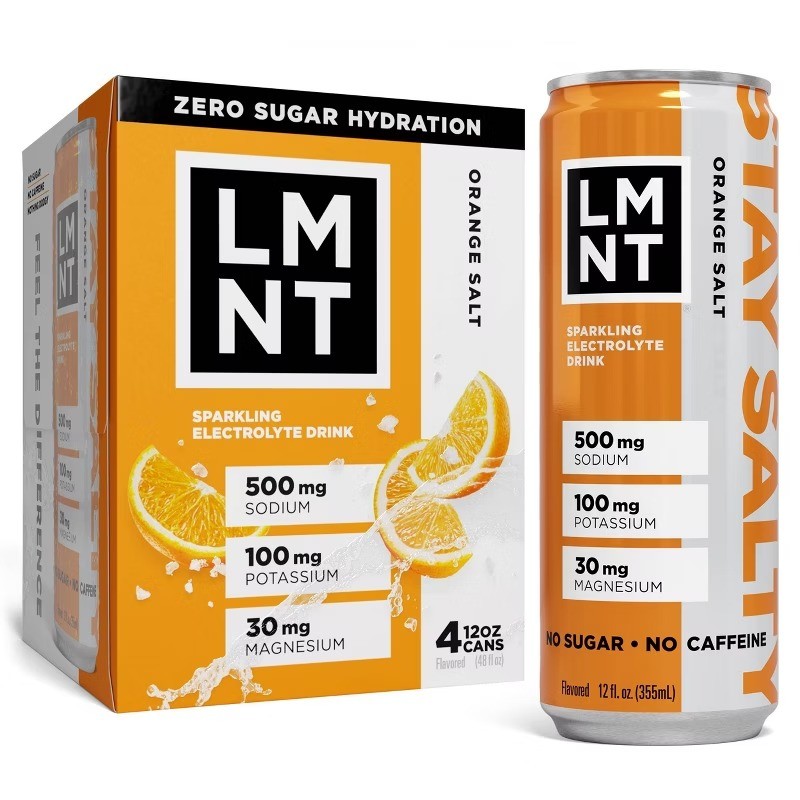 Zero Sugar Orange Electrolyte Drink – 4pk/12 fl oz Cans