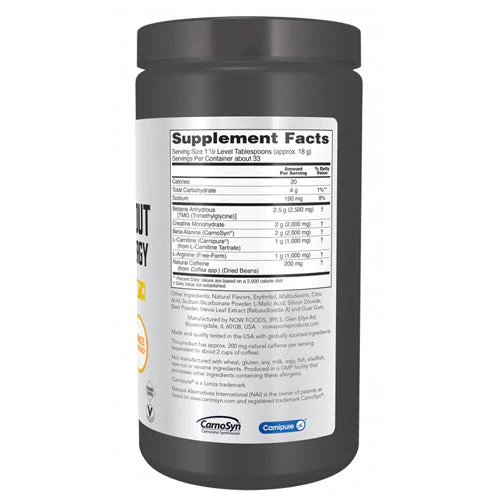 Pre-Workout Advanced Energy Powder 600 Grams