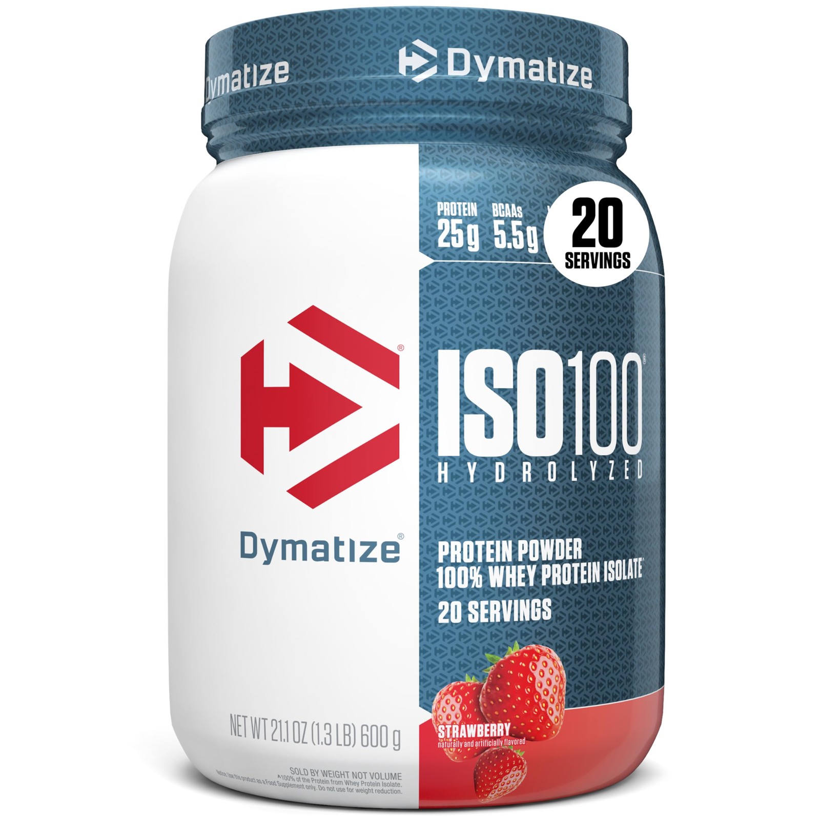 Dymatize ISO100 Whey Protein Powder 1.34 Pound (Pack of 1), Strawberry