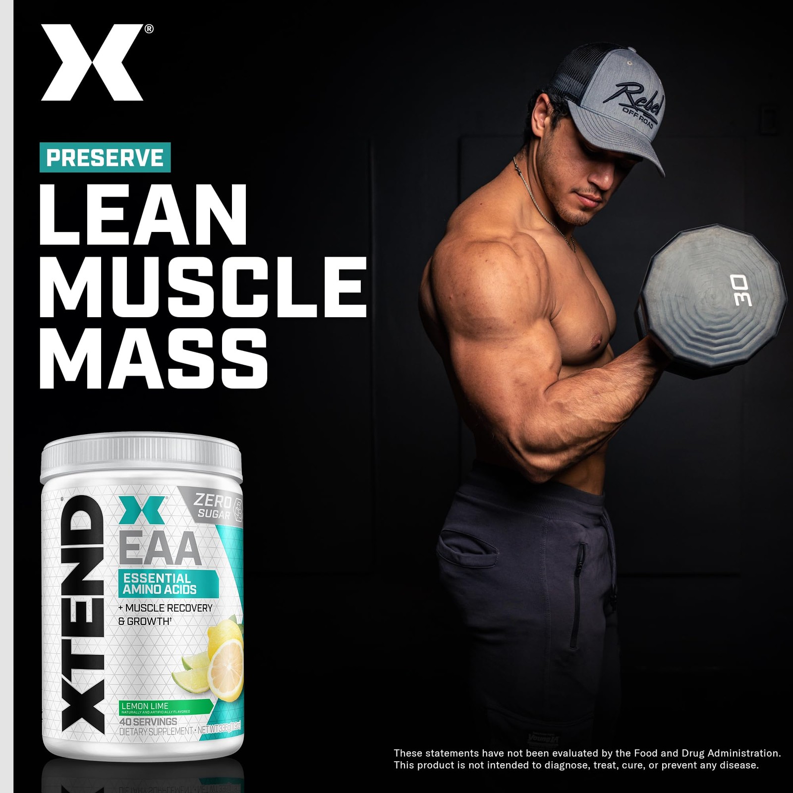 Xtend Scivation EAA + BCAA Powder | Muscle 11.9 Ounce (Pack of 1), Lemon Lime