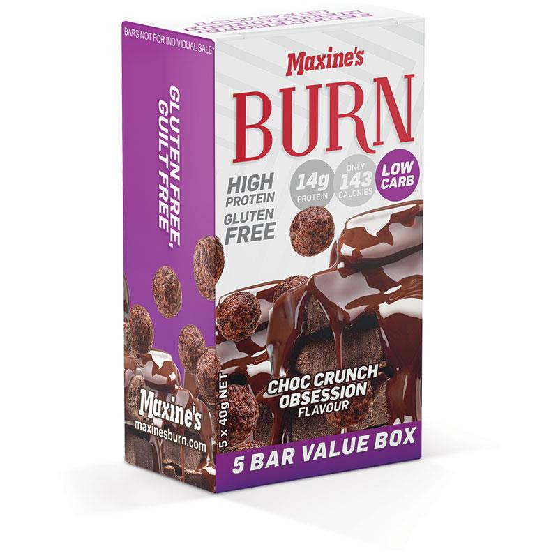 Maxine’s Burn Bars Choc Crunch Obsession 5 x 40g