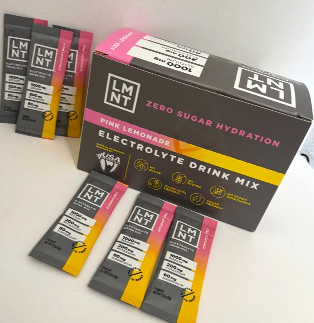 BUY 3-12 LMNT ELECTROLYTE Pink Lemonade Salt ZRRO SUGAR Hydration Drink Packets