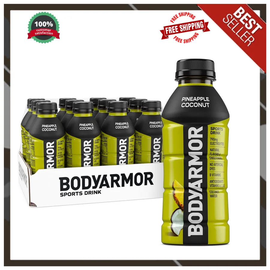 BODYARMOR Sports Drink Strawberry Banana Electrolyte Hydration 16oz 12 Pack