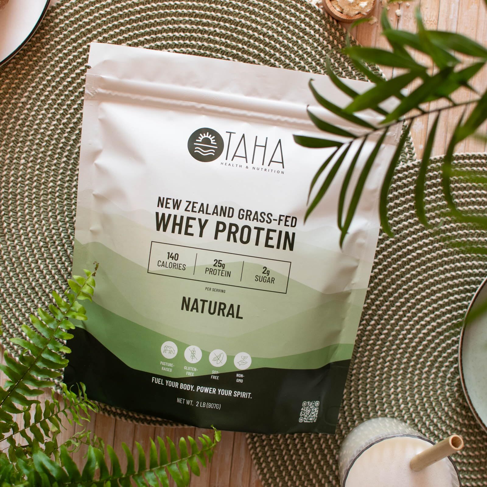 Taha Health & Nutrition Natural Unflavored Whey Protein Concentrate Powder 25…