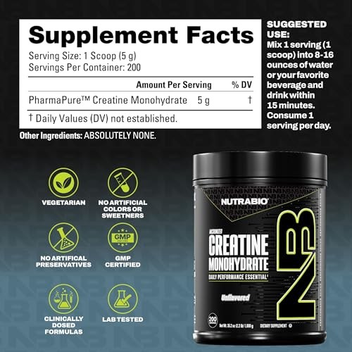 Creatine Monohydrate Powder 1000g Unflavored Bulk Muscle Energy