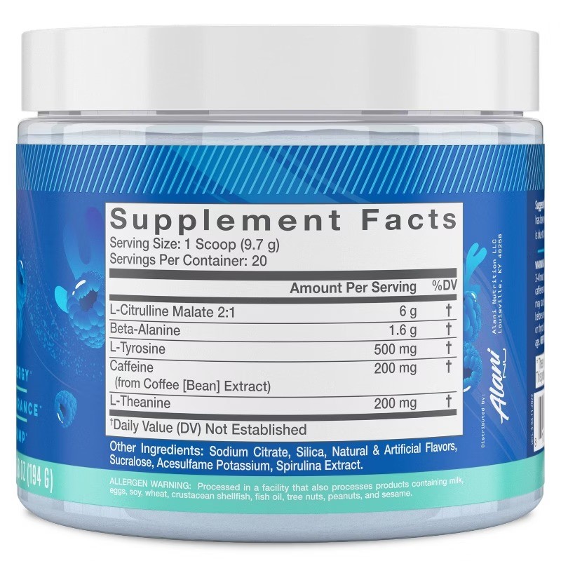 Nutrition Pre-Workout Energy Supplement Powder – Breezeberry – 6.8oz: With