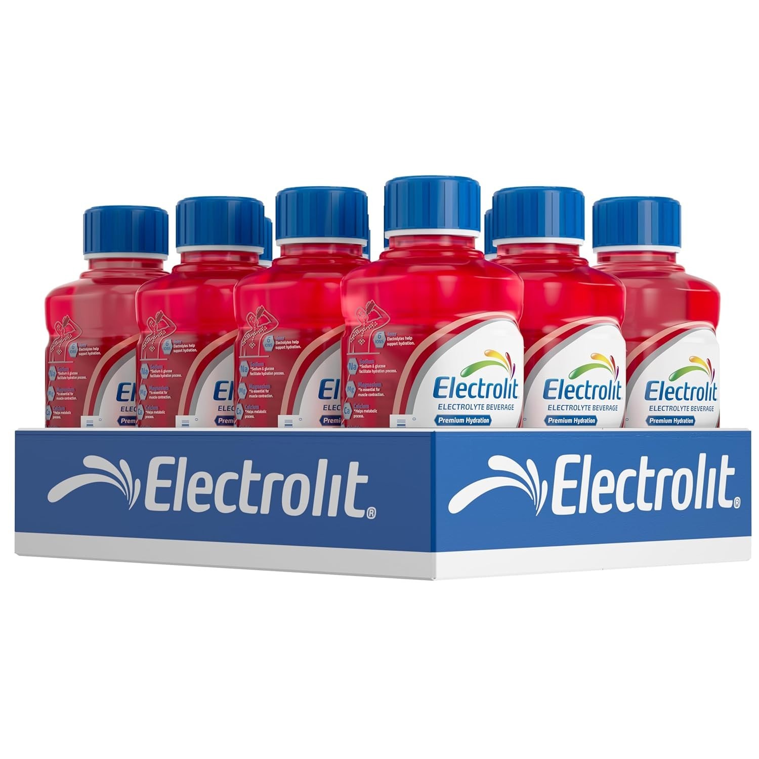 Electrolit, Electrolyte Beverage, Strawberry 21 Fl Oz bottle (Pack of 12)