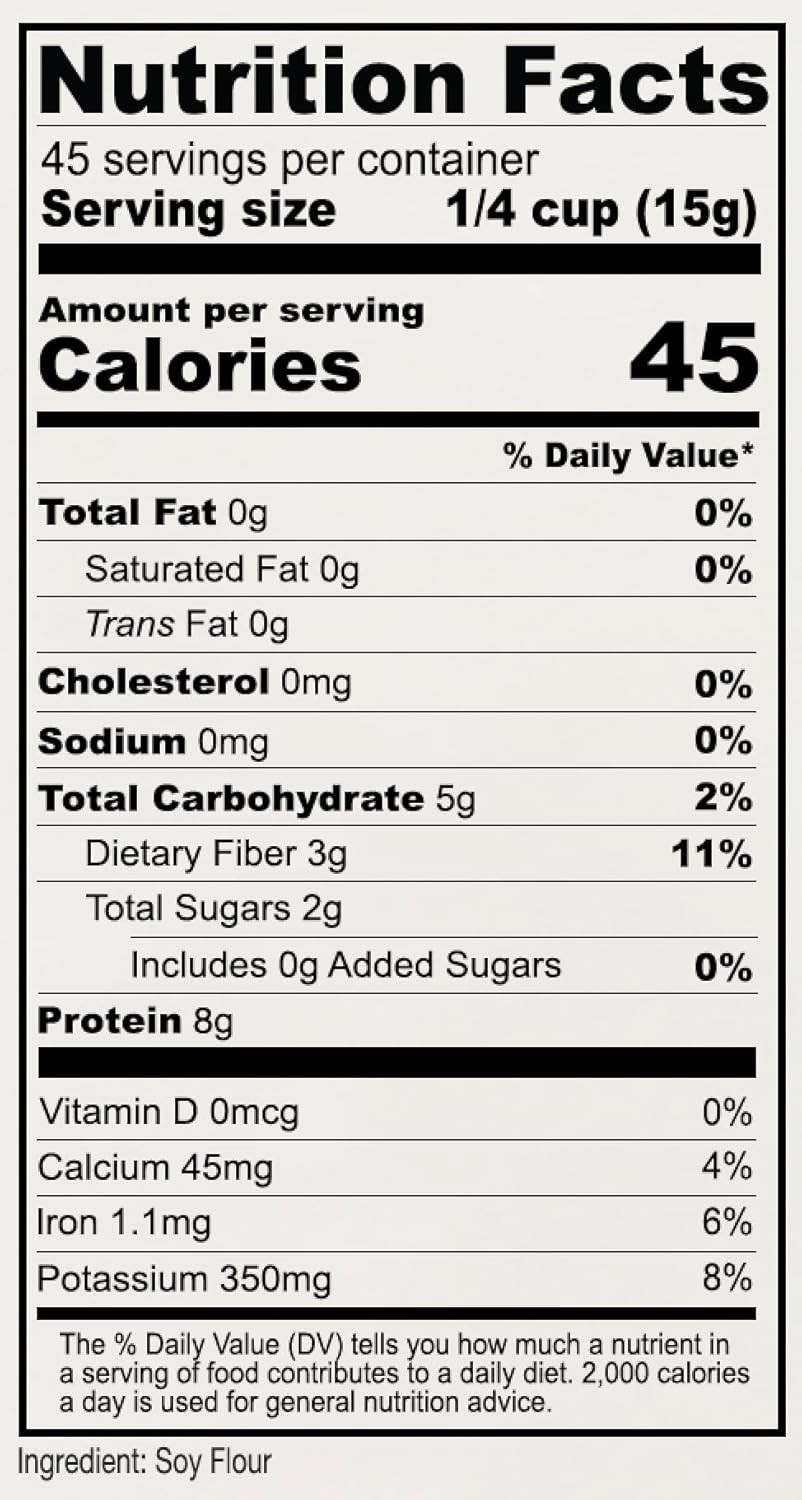 Textured Vegetable Protein, TVP, 1.5 lb, Gluten Free, Vegan, Unflavored, Made in