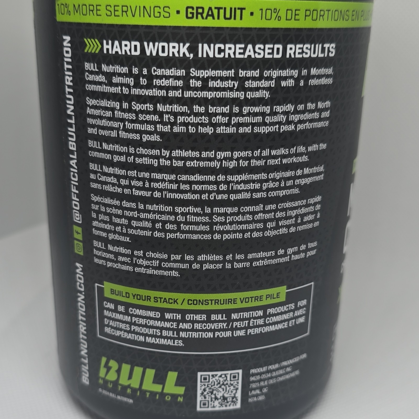 BULL Nutrition Micronized Creatine Monohydrate Powder Unflavored 400g 88 Servin…