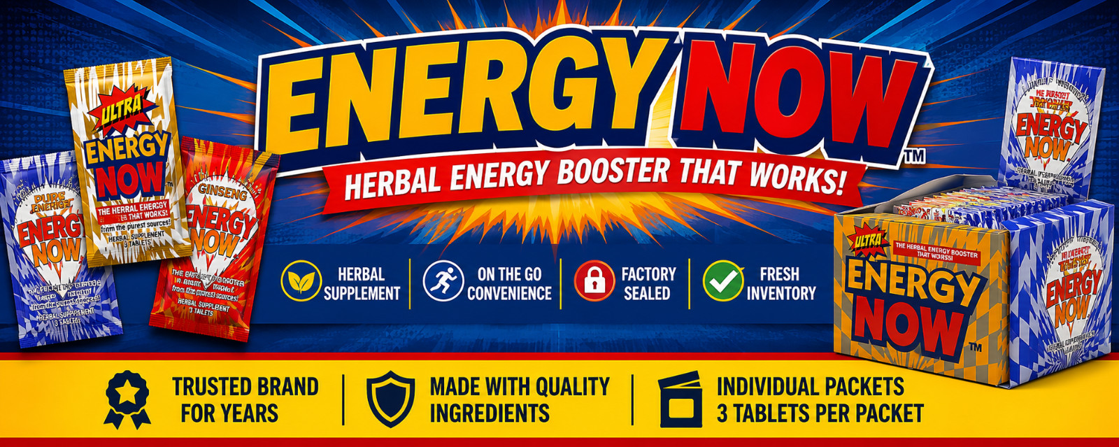Ginkgo Biloba Energy Now Herbal Supplement Choose 1 Box or 2 Boxes