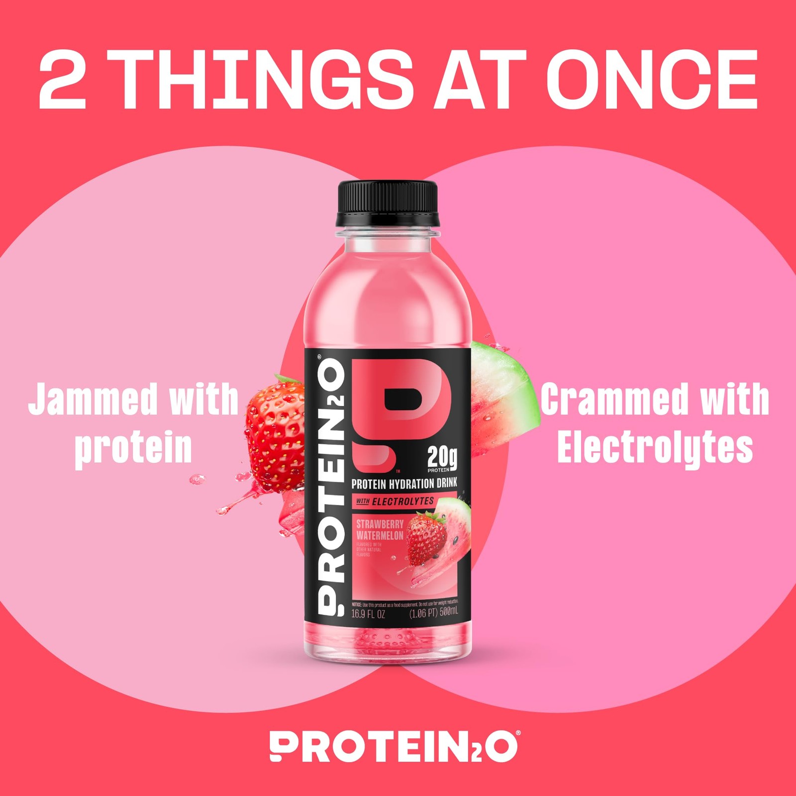 Protein2o Hydration Drink – 2-in-1 Liquid Clear Whey 16.9 Fl Oz (Pack of 12)