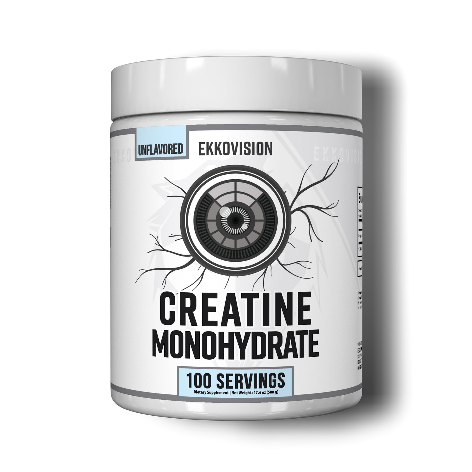 Ekkovision Creatine Monohydrate Powder, 100 Servings (Pack of 1), White