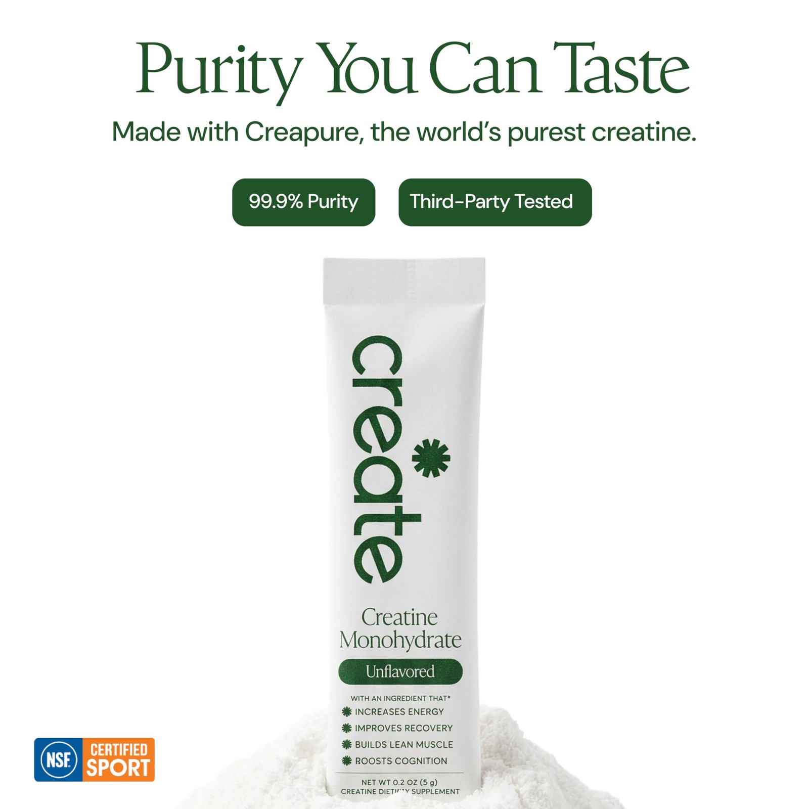 Creatine Monohydrate Powder – Creatine Travel Packets, Made with Creapure, 3r…