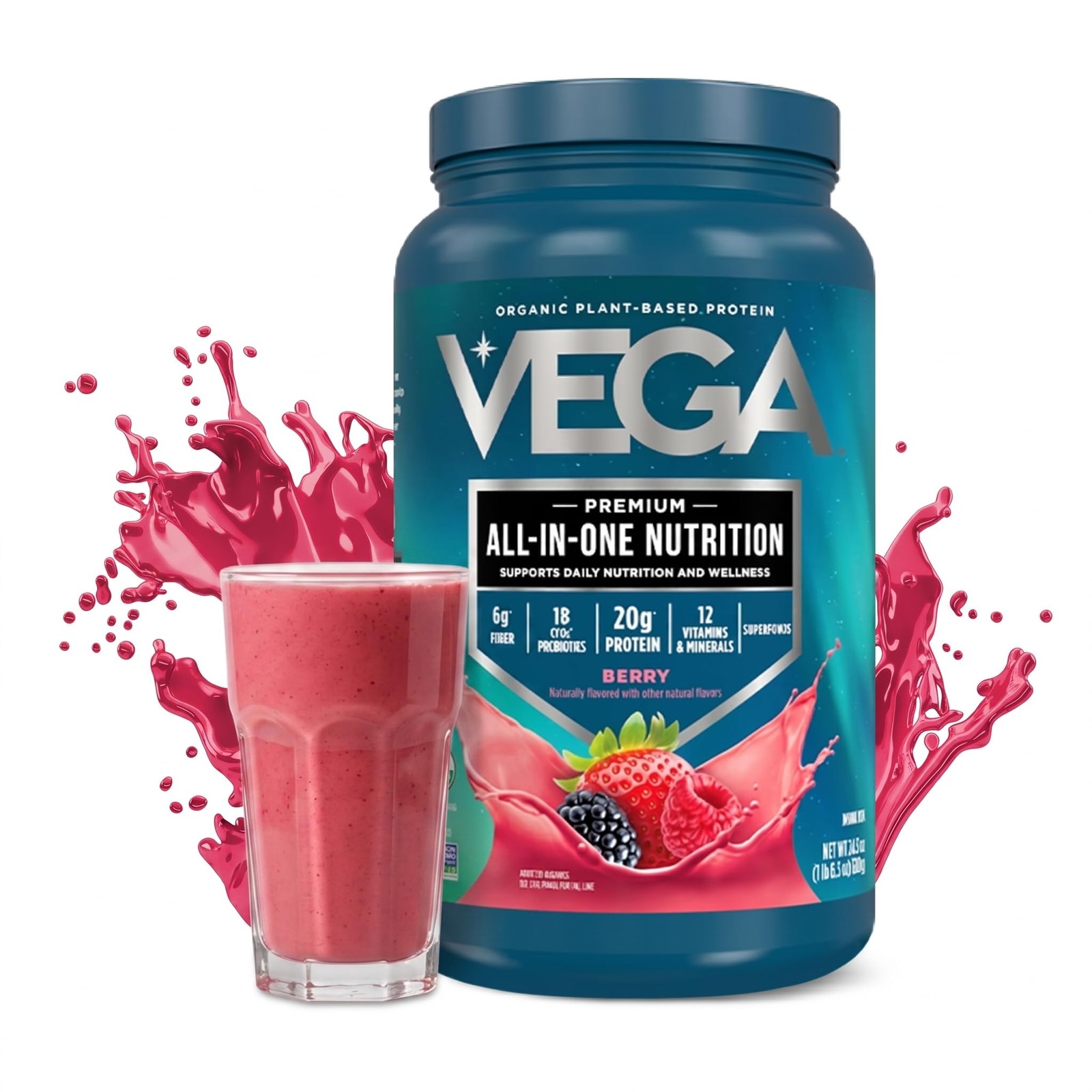Vega All-in-One Nutrition Organic Vegan 1.52 Pound (Pack of 1),