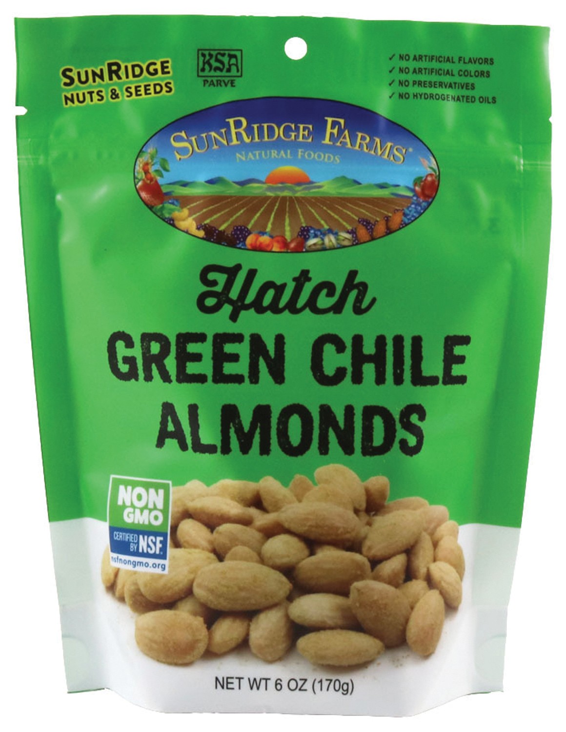 Sunridge Farms Hatch Green Chile-Flavor Almonds | Premium Roasted & Spiced Snack