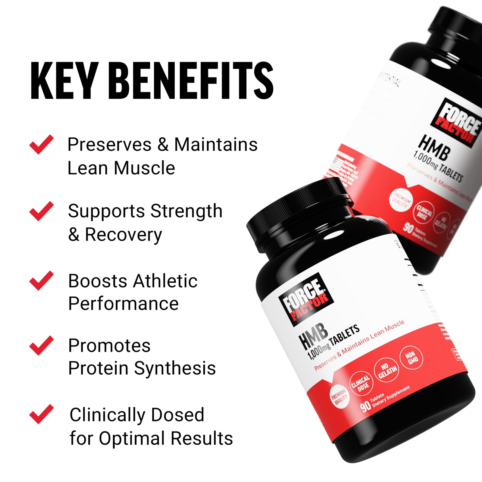 Force Factor Hmb Supplement To Preserve Lean Muscle Support Workout Recovery