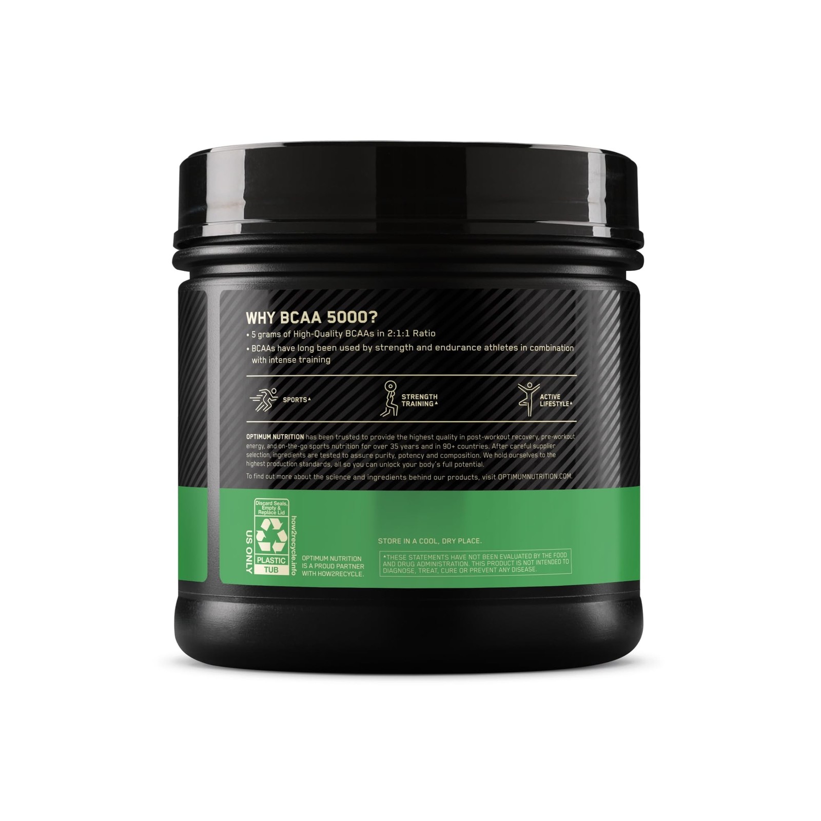 Optimum Nutrition Instantized BCAA Powder, Unflavored, Keto Friendly Branched…