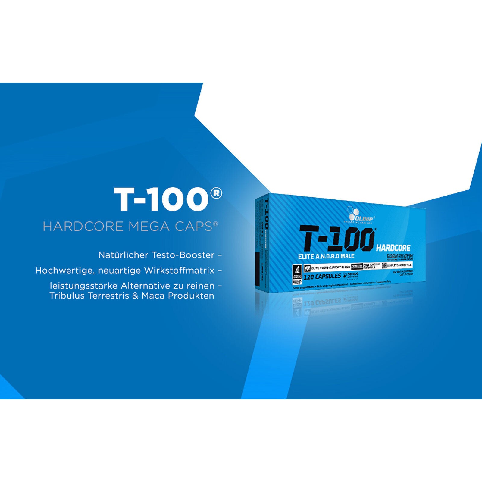 T-100 HARDCORE – 120 Capsules – Support Libido, Testo Booster Balance for Men
