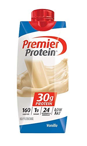 Premier Protein Shake 30g 1g Sugar 24 Vitamins Minerals, Vanilla, 44 FlOz 4 Pack