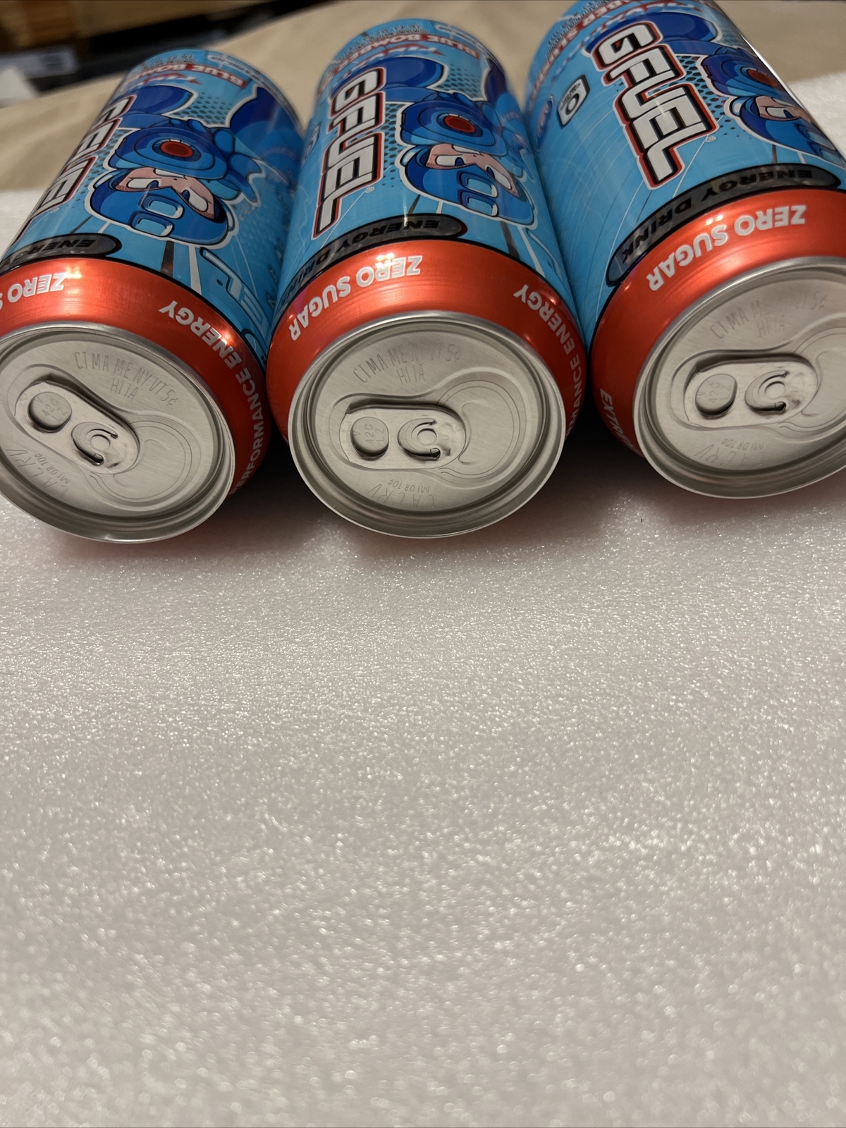 Megaman Blue Bomber Slushee G Fuel Energy Drink LIMITED EDITION Lot Of 3