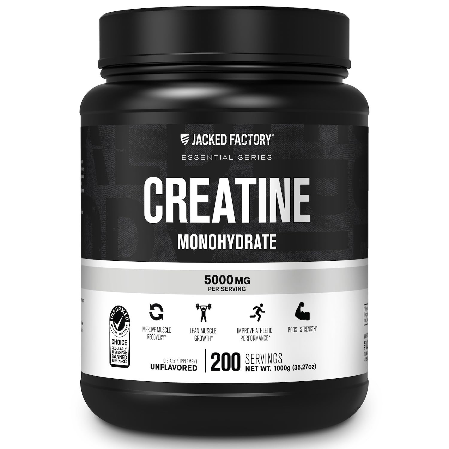 Micronized Creatine Monohydrate Powder 1000g – Vegan, 5g Daily, 200 Servings