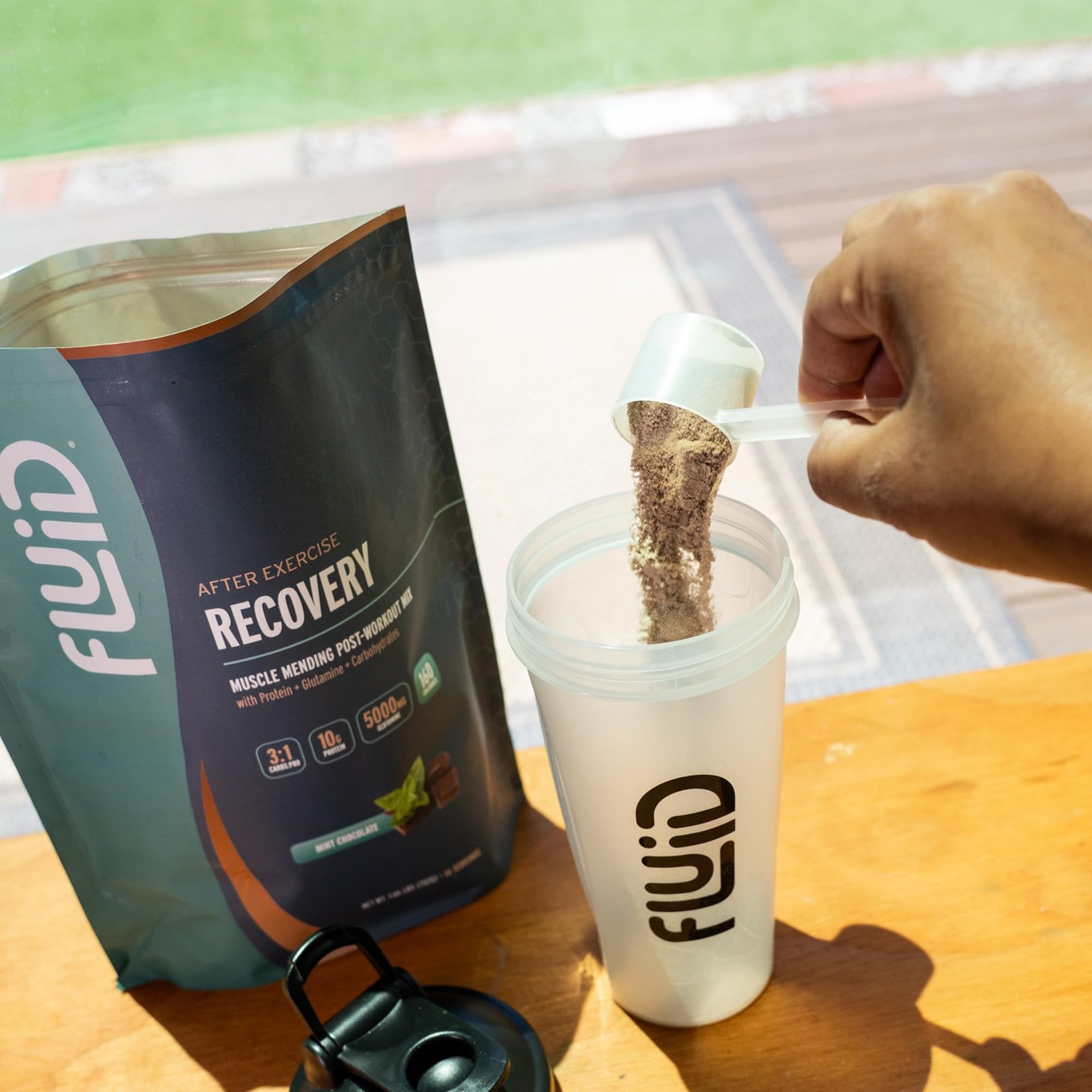 Fluid Recovery Post-Workout Drink Mix Whey Isolate Protein L-Glutamine Carbs
