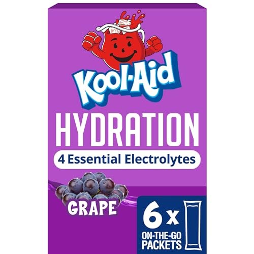 Hydration Electrolyte Powder Drink Mix, 6 On-the-Go-Packets, for Easy and