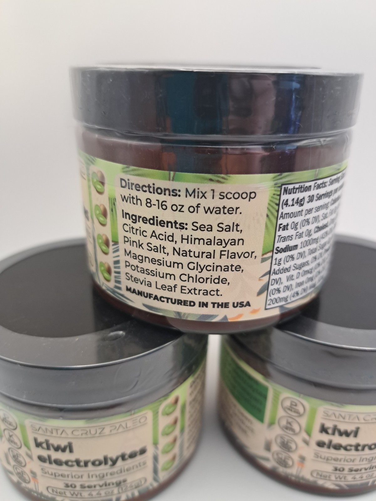 Santa Cruz Paleo Kiwi Electrolytes powder lot of 3