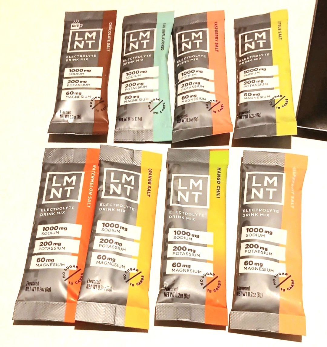 LMNT Electrolyte Drink Mix Sampler Set – 8 Flavor Packets – Zero Sugar