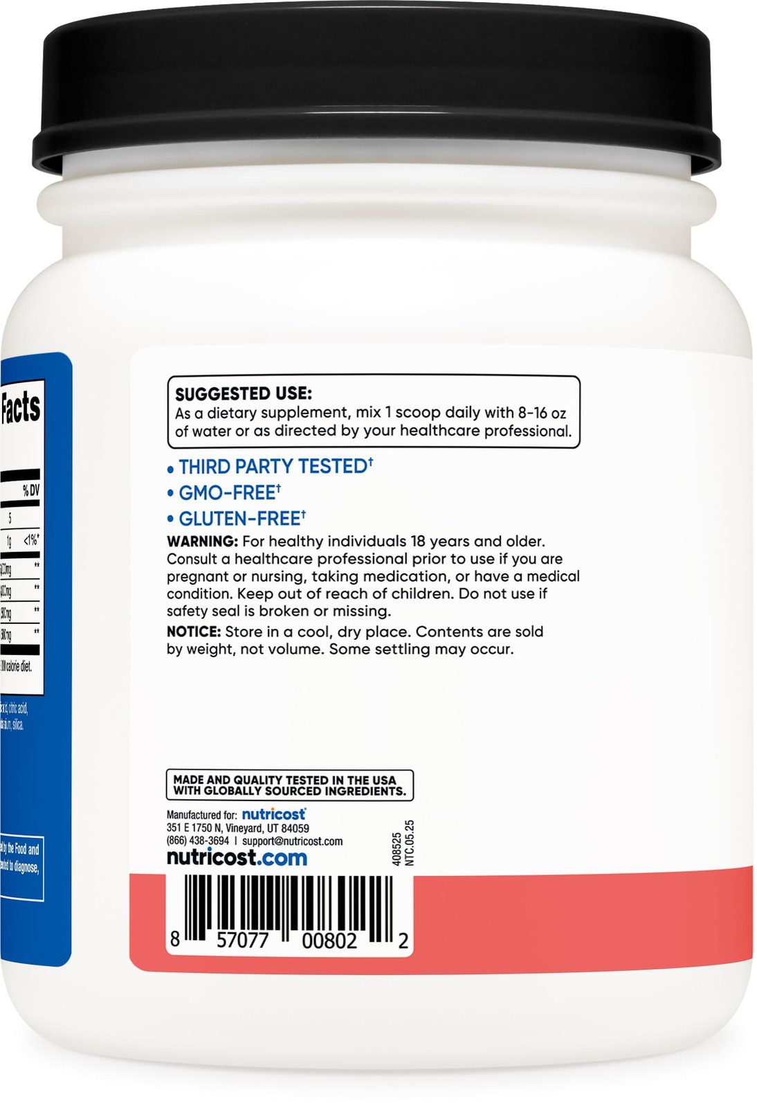 Nutricost BCAA Powder (Watermelon, 90 1.79 Pound (Pack of 1), Pinkish-red