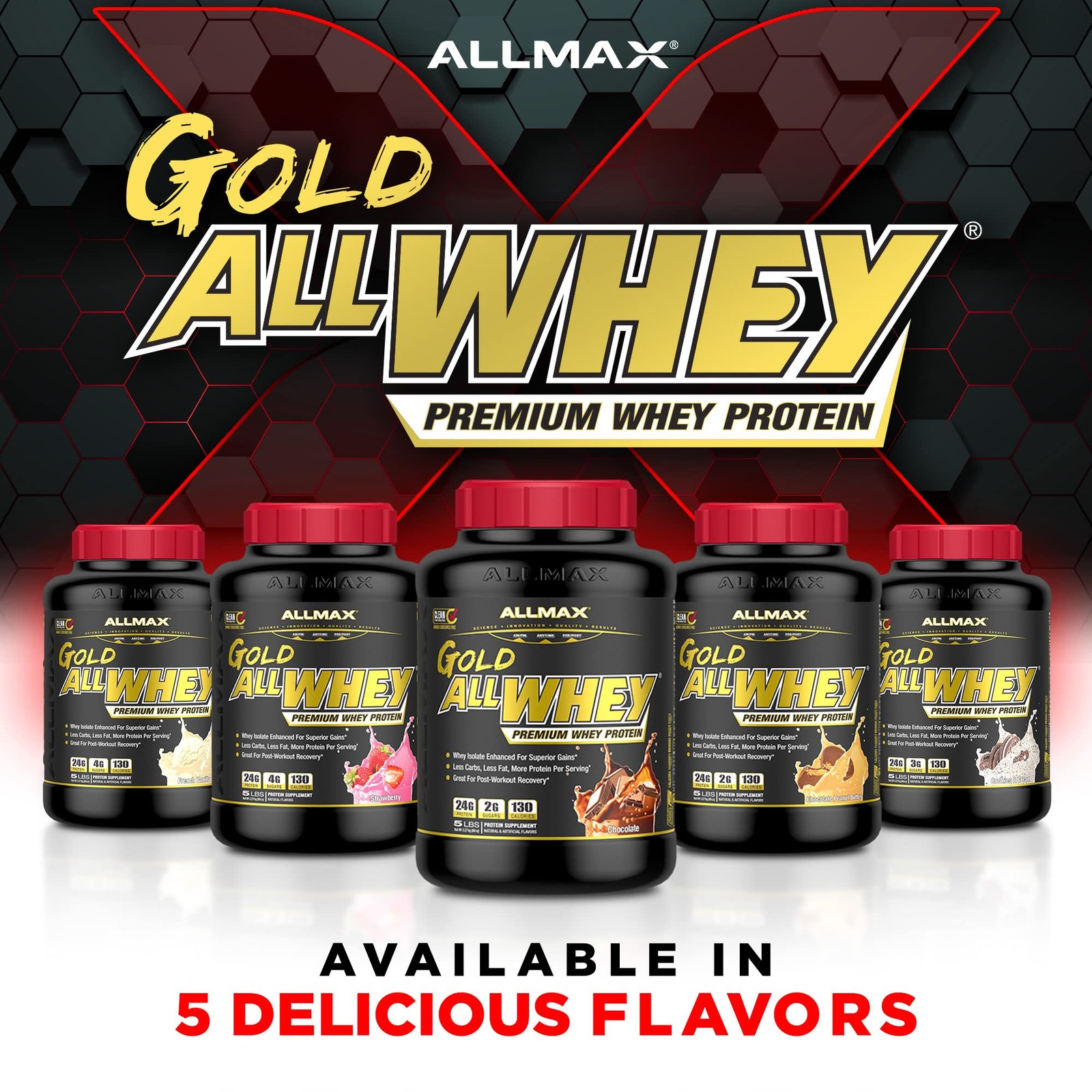 ALLMAX Nutrition Gold ALLWHEY Chocolate Peanut Butter – 2 lb – 24 Grams of Pr…