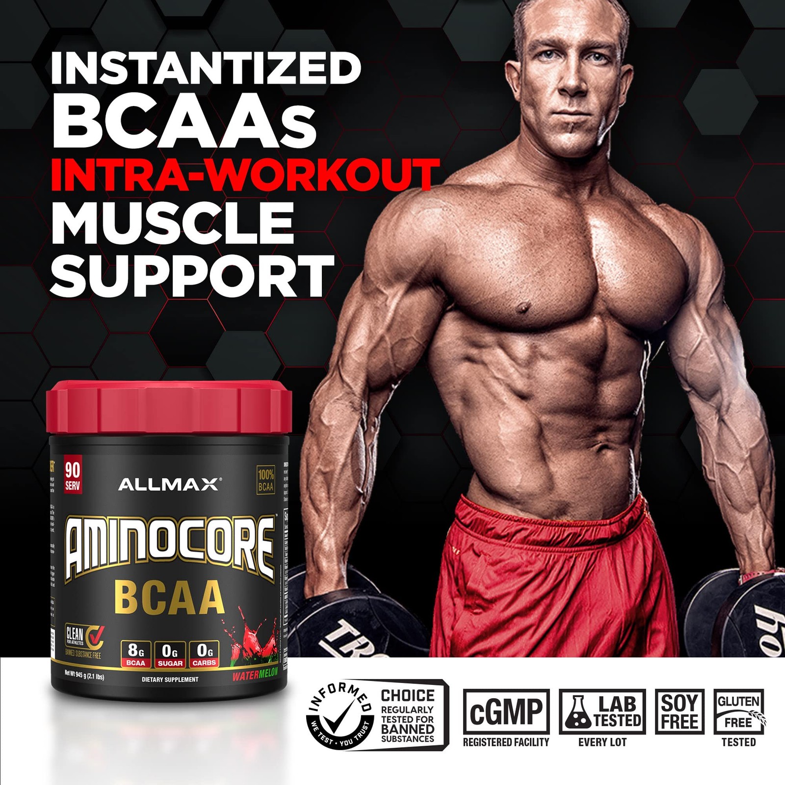 AminoCore BCAA Supplement Powder for Muscle Growth Recovery and Energy Boost