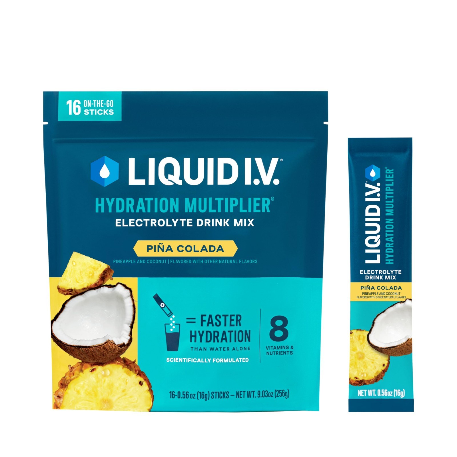 Hydration Multiplier Pina Colada – Electrolyte Powder Drink Mix, 16 Servings