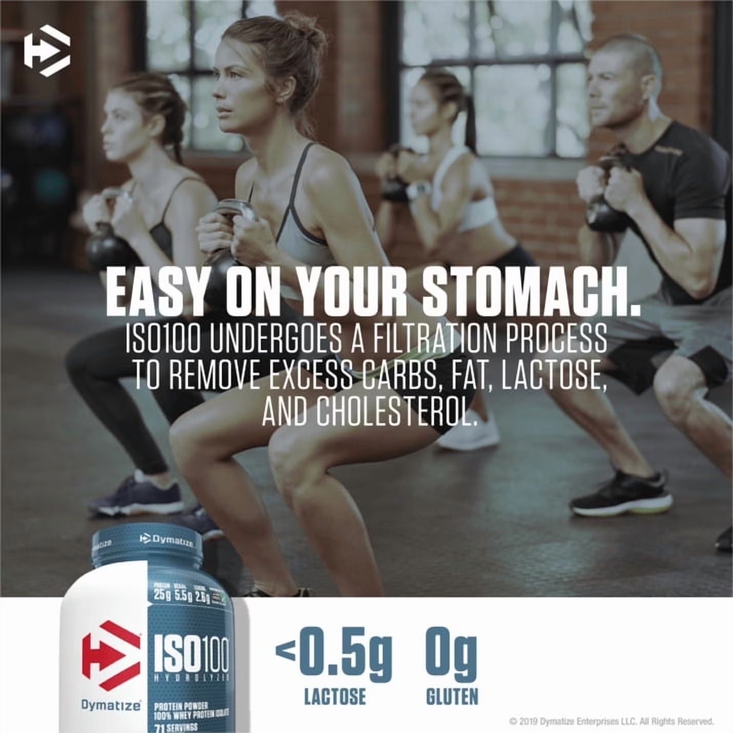 Dymatize ISO100 Hydrolyzed Whey Isolate Protein Powder, Gourmet Vanilla, 20 Serv