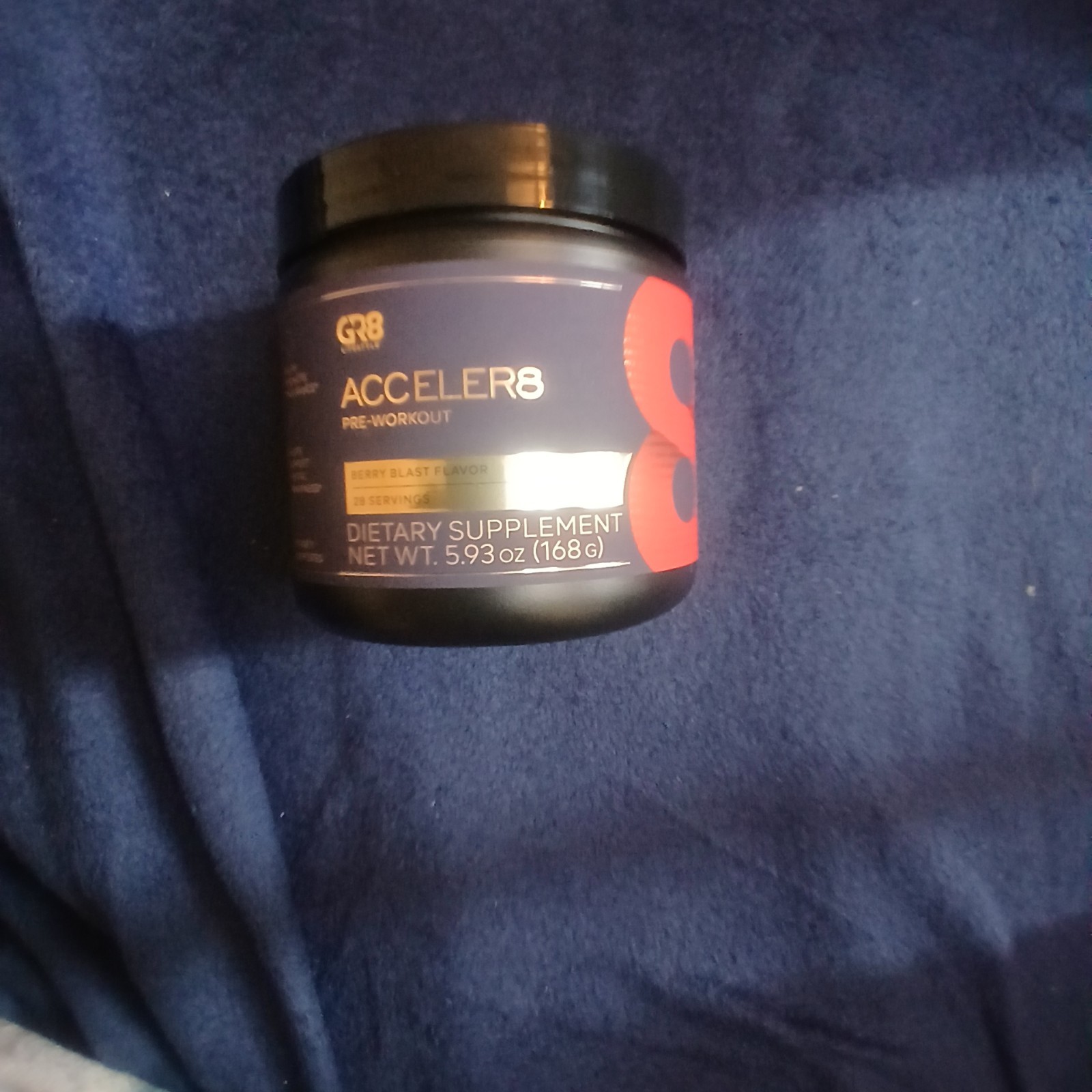 GR8 Lifestyle Acceler8 Pre-Workout – Berry Blast (28 Servings)