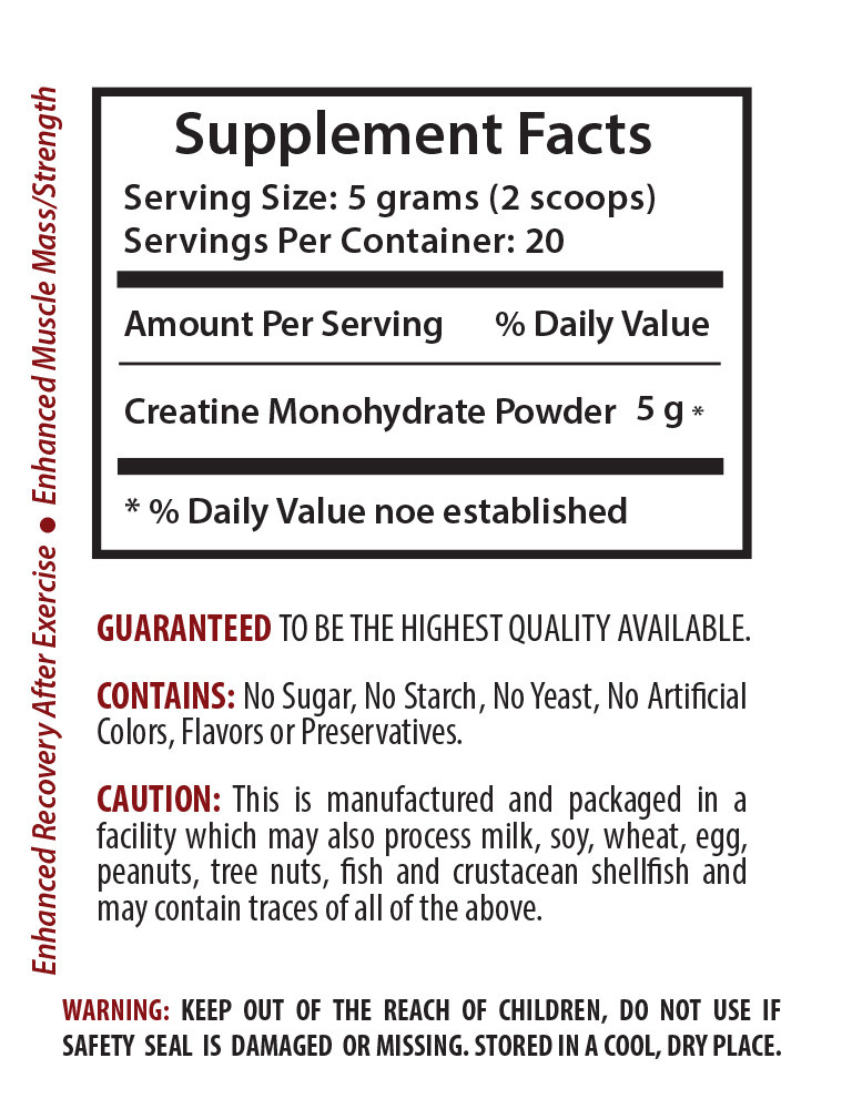 Weight Gain Supplement – CREATINE POWDER 100g – Bodybuilding Men – 2 Bottles