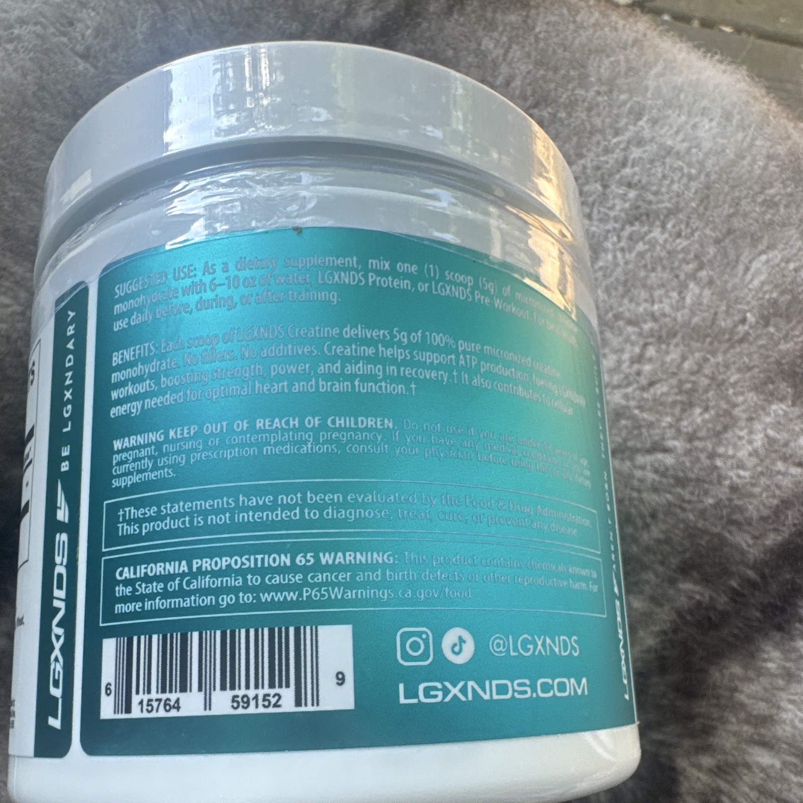 LGXNDS Creatine Monohydrate Powder Micronized Unflavored 150g 5g Dosage