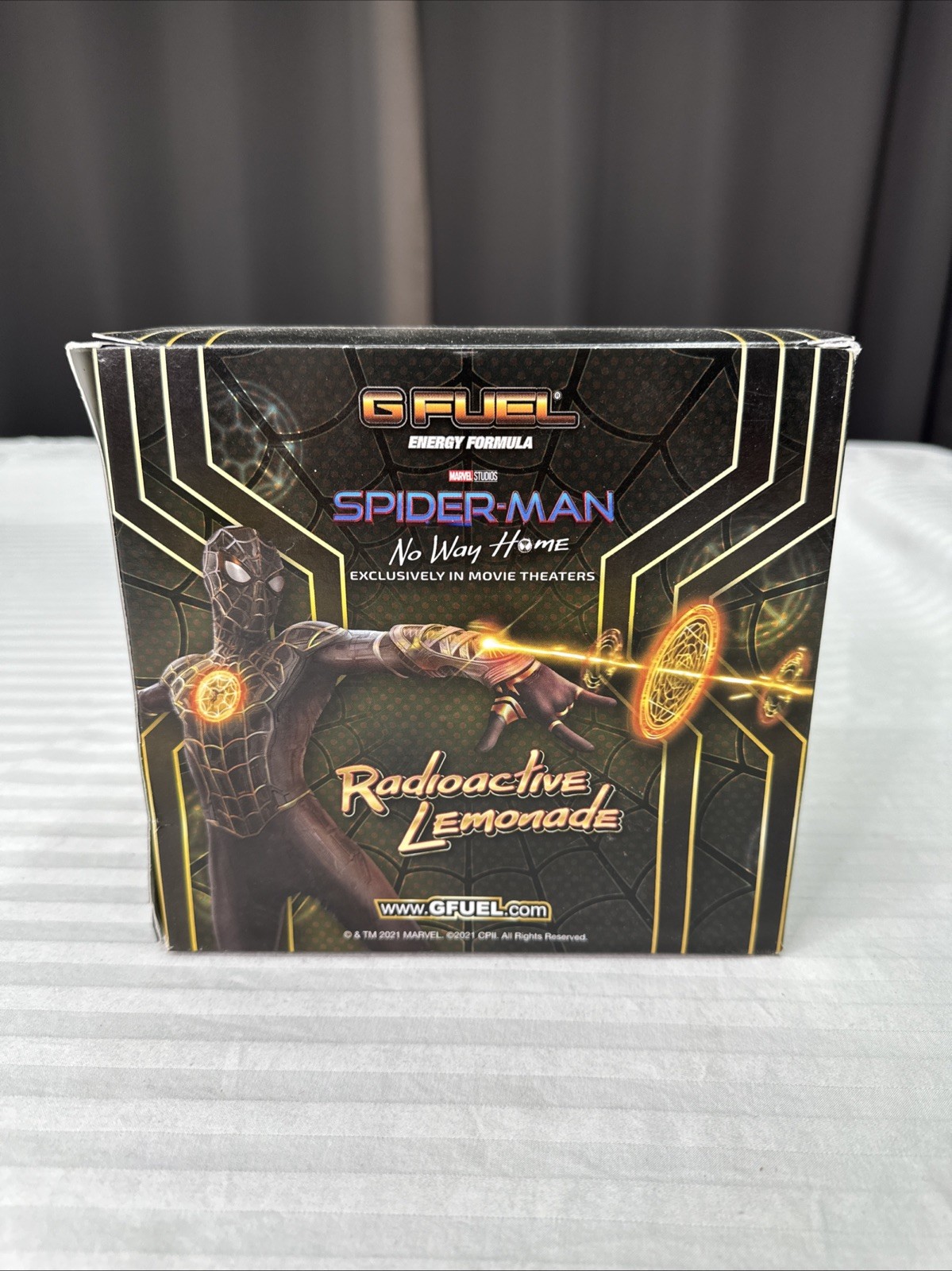 Spiderman No Way Home Black and Gold G fuel Collector’s Box Brand New On Hand!