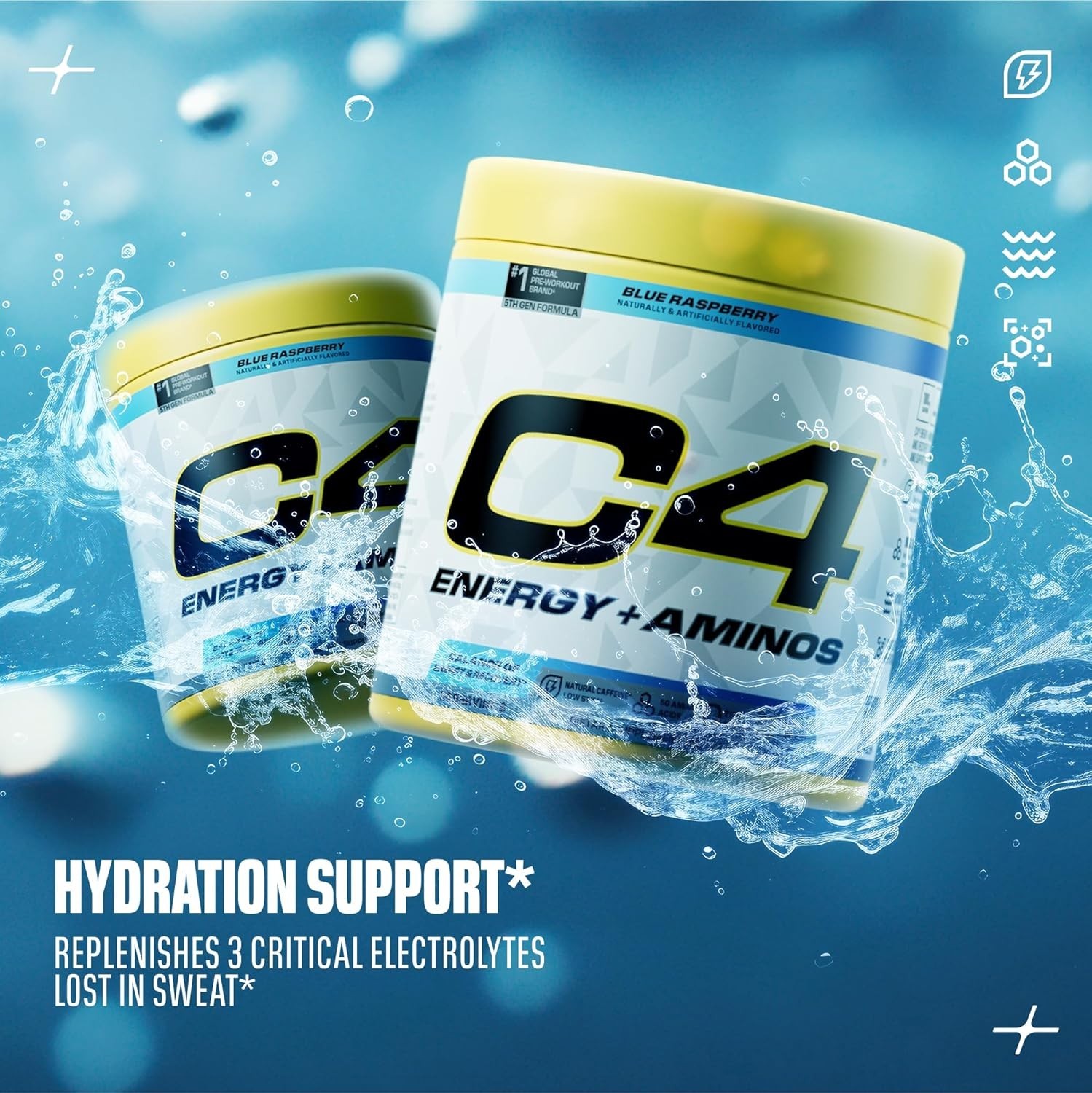 Boost Energy & Muscle Recovery with C4 Energy + Aminos – 30 Servings, Zero Sugar