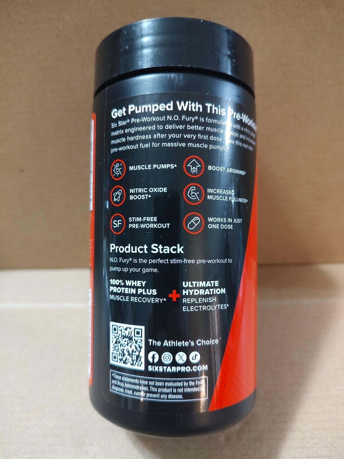 🔥 Pre-Workout N.O. FURY, 60 Caplets (Dec 2026)